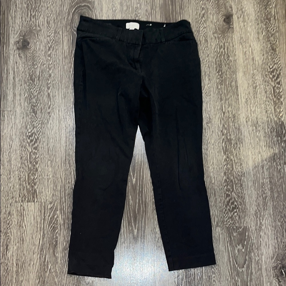 LOFT Black Ankle Cropped Trousers